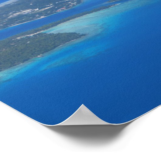 Uitzicht van Rangiroa-vliegtuigen Poster (Hoek)