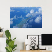 Uitzicht van Rangiroa-vliegtuigen Poster (Thuiskantoor)