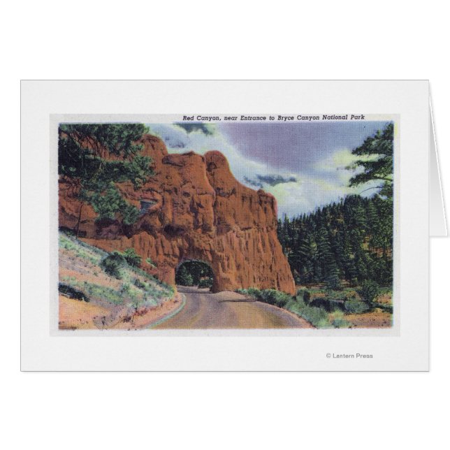 Uitzicht van Red Canyon, bij Park Entrance (Voorkant Horizontaal)