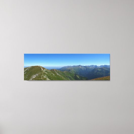 Uitzicht van Red Peaks naar Hoge Tatra Canvas Afdruk (Voorkant)