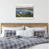 Uitzicht van Redondo- en Hermosa-stranden Canvas Afdruk (Insitu (Slaapkamer))