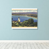 Uitzicht van Redondo- en Hermosa-stranden Canvas Afdruk (Insitu (Houten vloer))
