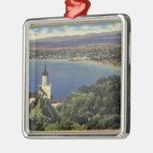 Uitzicht van Redondo- en Hermosa-stranden Metalen Ornament (Links)