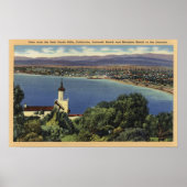 Uitzicht van Redondo- en Hermosa-stranden Poster (Voorkant)