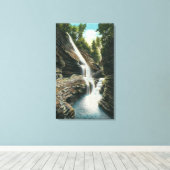 Uitzicht van regenboogHerfsten Canvas Afdruk (Insitu (Houten vloer))