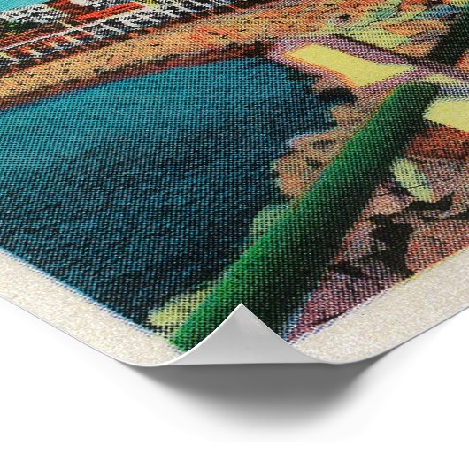 Uitzicht van regenboogpier, langdoorsnee poster (Hoek)