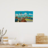 Uitzicht van regenboogpier, langdoorsnee poster (Keuken)