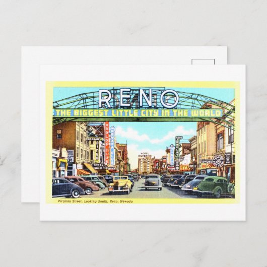  Uitzicht van Reno, Nevada, Briefkaart (Voorkant / Achterkant)