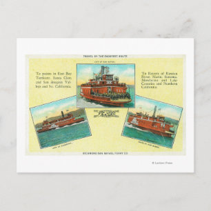 Uitzicht van Richmond-San Rafael Ferries Briefkaart