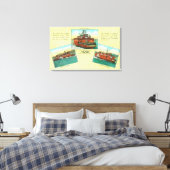 Uitzicht van Richmond-San Rafael Ferries Canvas Afdruk (Insitu (Slaapkamer))