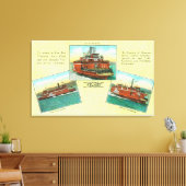 Uitzicht van Richmond-San Rafael Ferries Canvas Afdruk (Insitu (Woonkamer))