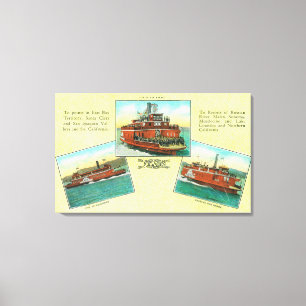 Uitzicht van Richmond-San Rafael Ferries Canvas Afdruk