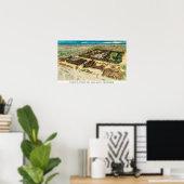 Uitzicht van Rickey's Studio Inn vanuit de lucht Poster (Thuiskantoor)