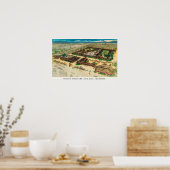 Uitzicht van Rickey's Studio Inn vanuit de lucht Poster (Keuken)