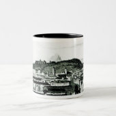 Uitzicht van Rio de Janeiro uit de kerk Tweekleurige Koffiemok (Center)