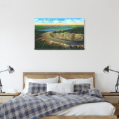 Uitzicht van Rock Cut op Cadillac Mt Viewing Eagle Canvas Afdruk (Insitu (Slaapkamer))