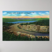 Uitzicht van Rock Cut op Cadillac Mt Viewing Eagle Poster (Voorkant)