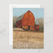 Uitzicht van rode Barn Briefkaart (Voorkant / Achterkant)