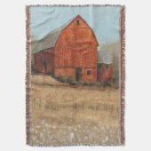Uitzicht van rode Barn Deken (Voorkant Verticaal)