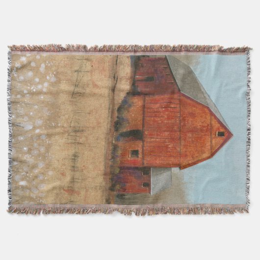 Uitzicht van rode Barn Deken (Voorkant)