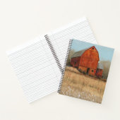 Uitzicht van rode Barn Notitieboek (Binnen)