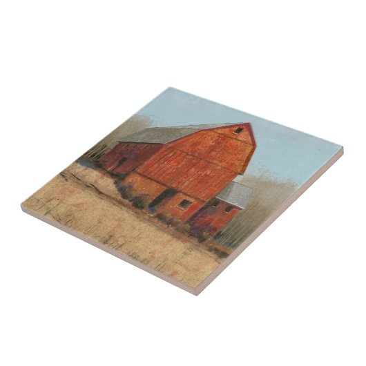 Uitzicht van rode Barn Tegeltje (Zijkant)