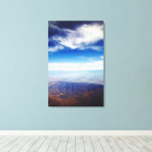 Uitzicht van rode bruine bergen canvas afdruk (Insitu (Houten vloer))