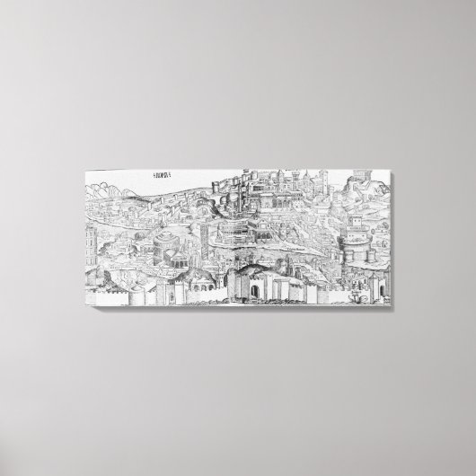 Uitzicht van Rome, 1493 Canvas Afdruk (Voorkant)