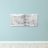 Uitzicht van Rome, 1493 Canvas Afdruk (Insitu (Houten vloer))