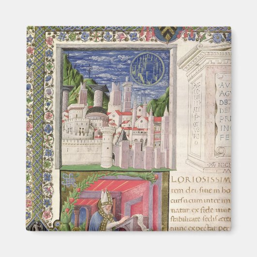 Uitzicht van Rome als de stad van God Magneet (Voorkant)