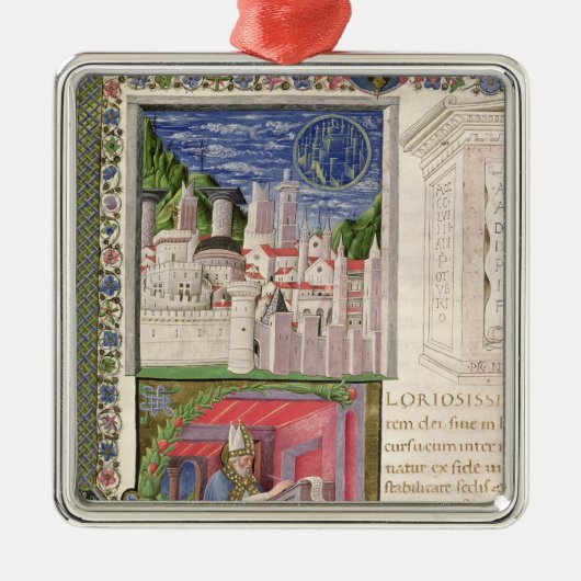 Uitzicht van Rome als de stad van God Metalen Ornament (Voorkant)