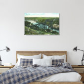 Uitzicht van Rondout Creek en Wilbur Bridge Canvas Afdruk (Insitu (Slaapkamer))