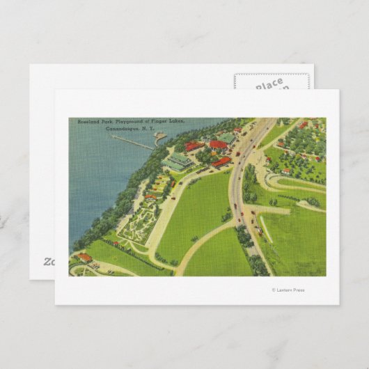 Uitzicht van Roseland Park Briefkaart (Voorkant / Achterkant)