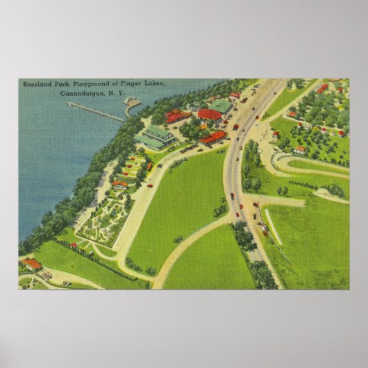 Uitzicht van Roseland Park Poster (Voorkant)