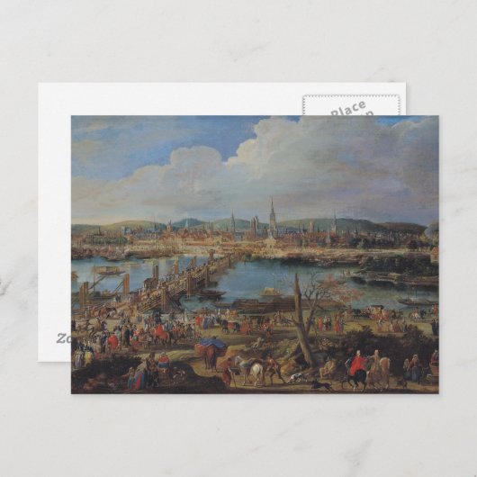 Uitzicht van Rouen uit Saint-Sever, c.1715-20 Briefkaart (Voorkant / Achterkant)