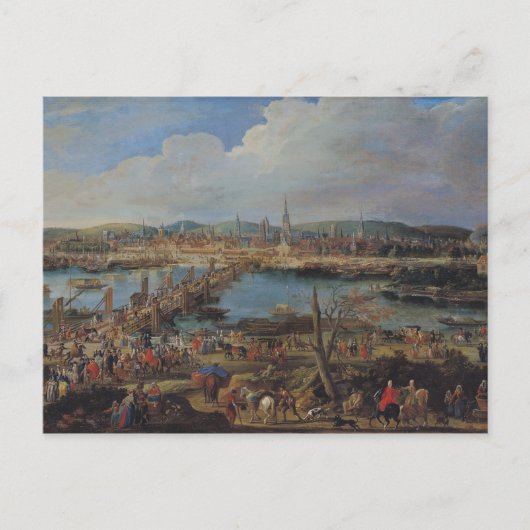 Uitzicht van Rouen uit Saint-Sever, c.1715-20 Briefkaart (Voorkant)