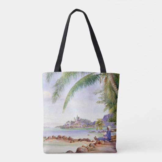 Uitzicht van Round Island, schilderij van Marianne Tote Bag (Achterkant)