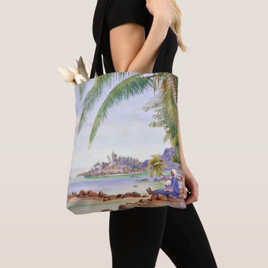 Uitzicht van Round Island, schilderij van Marianne Tote Bag (Dichtbij)