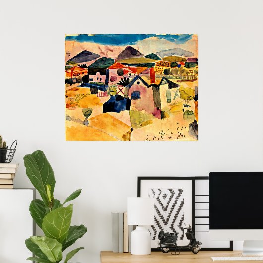 Uitzicht van Saint Germain, Paul Klee, Poster (Thuiskantoor)