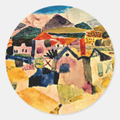 Uitzicht van Saint Germain, Paul Klee, Ronde Sticker (Voorkant)