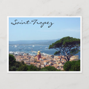 uitzicht van saint-tropez briefkaart