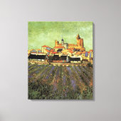 Uitzicht van Saintes Maries door Vincent van Gogh Canvas Afdruk (Voorkant)