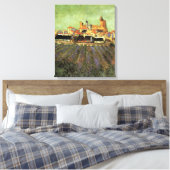 Uitzicht van Saintes Maries door Vincent van Gogh Canvas Afdruk (Insitu (Slaapkamer))