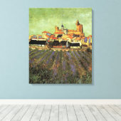 Uitzicht van Saintes Maries door Vincent van Gogh Canvas Afdruk (Insitu (Houten vloer))