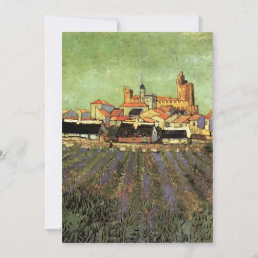 Uitzicht van Saintes Maries door Vincent van Gogh Kaart (Voorkant)