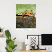 Uitzicht van Saintes-Maries door Vincent van Gogh Poster (Thuiskantoor)