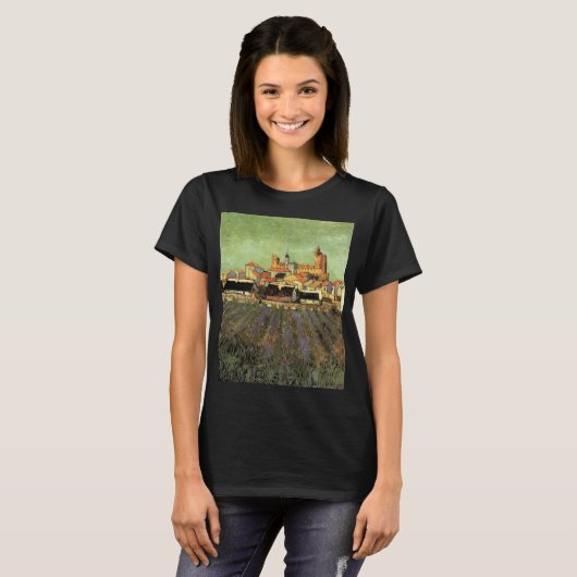 Uitzicht van Saintes Maries door Vincent van Gogh T-shirt (Voorkant volledig)