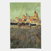 Uitzicht van Saintes Maries door Vincent van Gogh Theedoek (Verticaal)