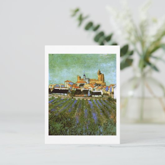 Uitzicht van Saintes-Maries (F416) Van Gogh Fine A Briefkaart (Staand voorkant)