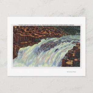 Uitzicht van Salmon Jumping Punch Bowl Herfsten Briefkaart